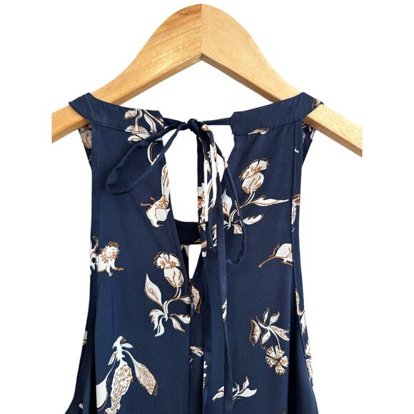 NEW Keyhole Wide Leg Satin Jumpsuit in Menagerie Folklore Print Nightfall Medium - Picture 8 of 11